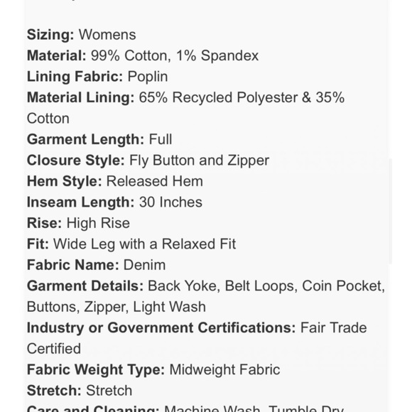 Universal Thread
Women's High Waisted Wide Leg High-Rise Jeans, Light wash short - Picture 5 of 8